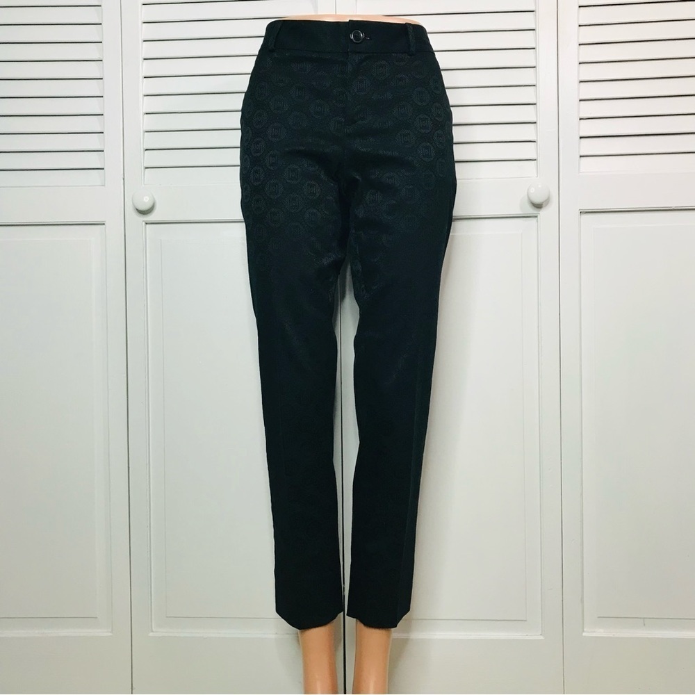 2/$50 Banana Republic Camden Jacquard Black Pants Size 2
